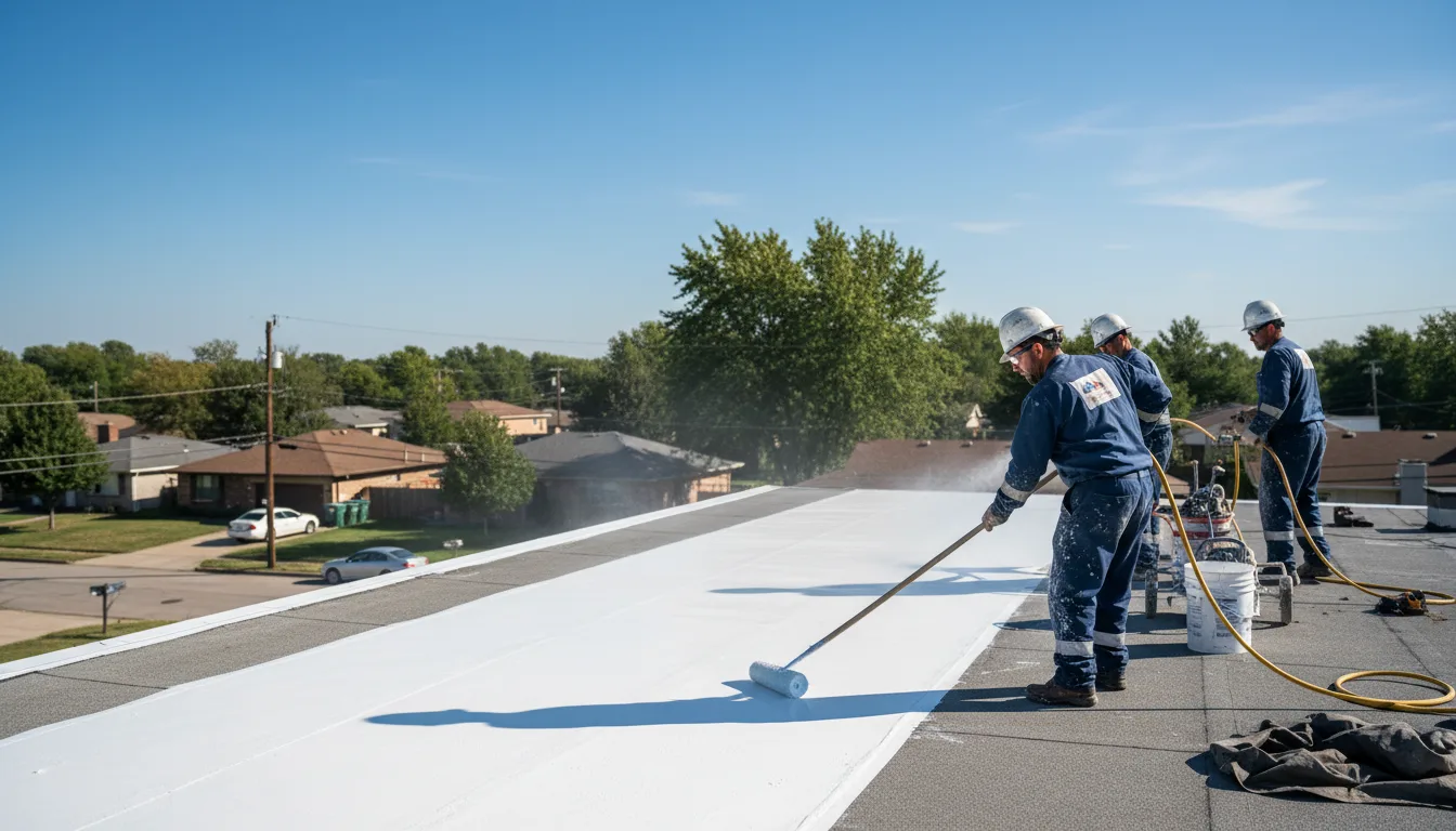 Commercial roof coating in Brickeys, AR near me